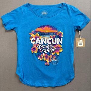 Pier 27 Cancun Riviera Maya Graphic T-Shirt Blue Medium
